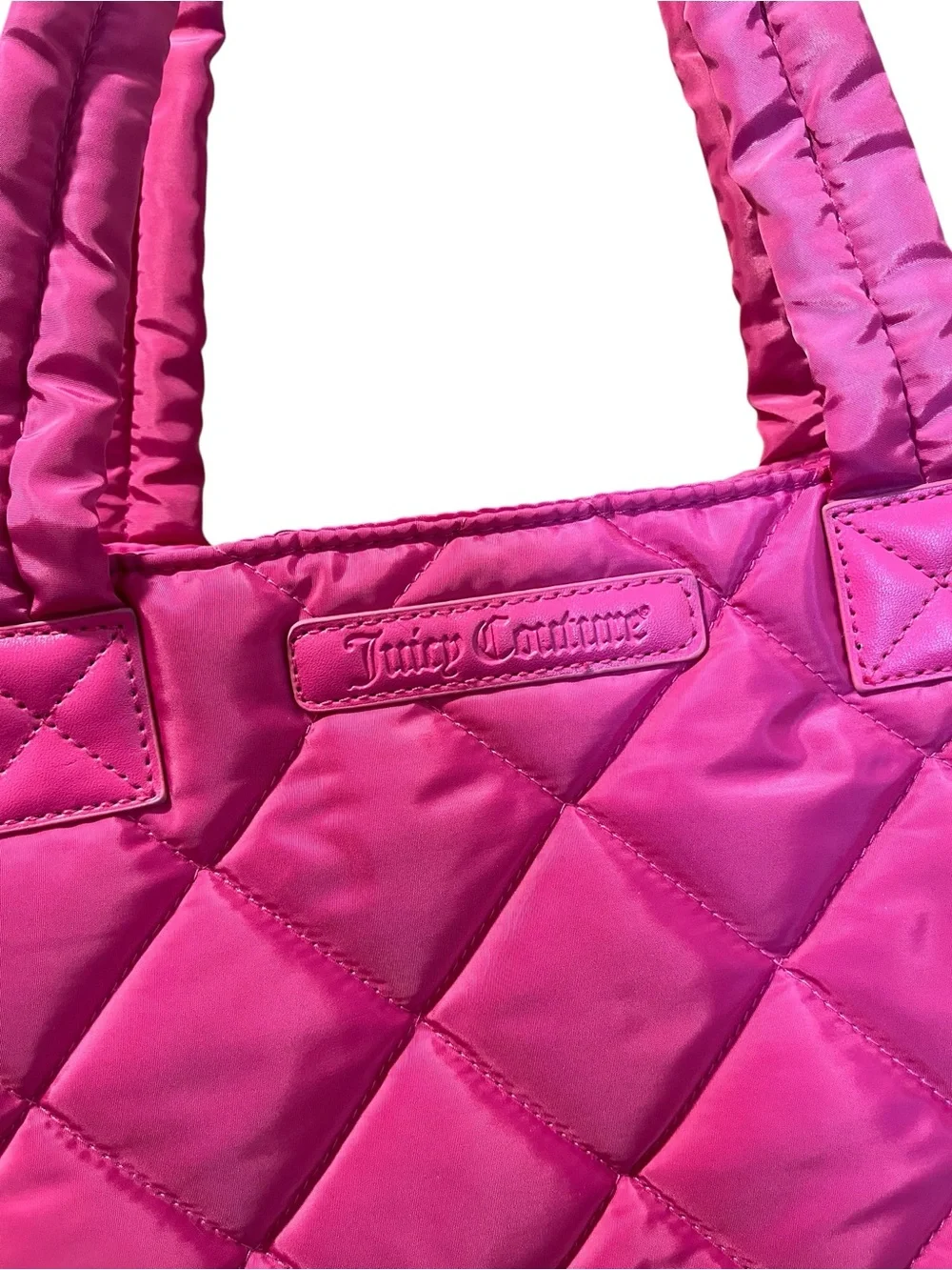 Juicy couture Quilted Hot Pink Tote Bag - EUC